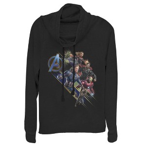 Juniors Womens Marvel Avengers: Endgame Hero Streaks Cowl Neck Sweatshirt - 1 of 3