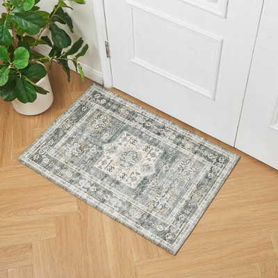 Great Bay Home Vintage Distressed Washable Area Rug