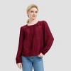 Women's Long Sleeve Popover Top - Universal Thread™ - 3 of 3