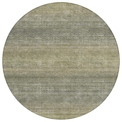 Fern Green And Gray Geometric Washable Indoor Outdoor Area Rug