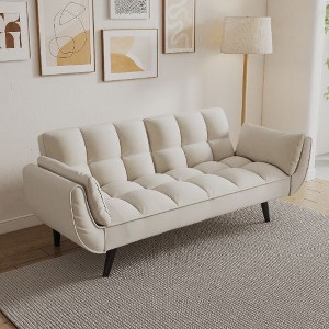 Kumasinova Multifunctional Sofa Bed with Adjustable Backrest – 3 Positions, Easy Assembly, Clustered Cushions, Couch with Soft 2 Armrests Throw Pillow - 1 of 4
