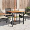 vidaXL Garden Table Black and Brown - 3 of 4