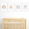 Big Dot of Happiness Hello Rainbow - Unframed Boho Linen Paper Wall Art - Set of 4 - Artisms - 8 x 10 inches - 2 of 4