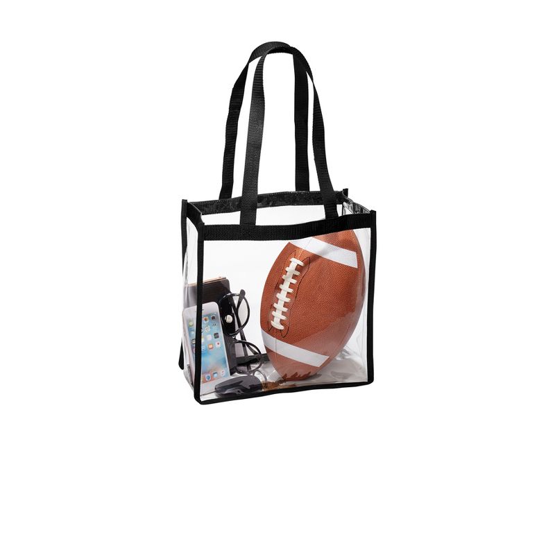 Port Authority Clear Stadium Tote (2 Pack) - Clear/Black, 5 of 10