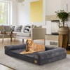 Artloge Large Grey Dog Sofa Bed Memory Foam Calming Orthopedic Pet Mattress Cushion Waterproof Bolster Dog Couch Bed with Removable Washable Cover - 2 of 4