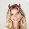 Unique Bargains Fashion Halloween Duckbill Clip Horns Hair Clip Red 1 Pc - 3 of 4