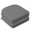 Aoodor Outdoor Chair Cushion  W20''xD19'' Soft and Fade-resistant Polyester,  Two Sets of  Ties for High Adaptability, Set of 2 - 2 of 4