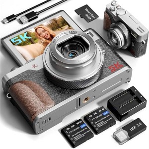 NBD 5K Digital Camera 64MP Vlogging Camera for YouTube with 18X Zoom & 32GB SD Card - 1 of 1