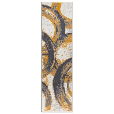 World Rug Gallery Contemporary Abstract Circles Area Rug