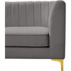 Meridian Furniture,Alina Velvet Armless Chair - 4 of 4