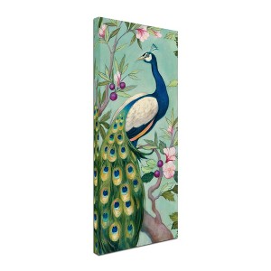 Trademark Fine Art -Julia Purinton 'Pretty Peacock II' Canvas Art - 1 of 3
