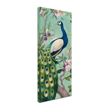 Trademark Fine Art -Julia Purinton 'Pretty Peacock II' Canvas Art