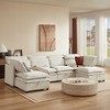 124" U-Shaped Modular Sectional Sofa with Storage and Double-Layer Cushions, Freely Combinable 6-Seater Convertible to Sofa Bed - 2 of 4