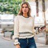Women's Cozy Spin Around Open-Knit Cream Sweater - Cupshe - 2 of 4