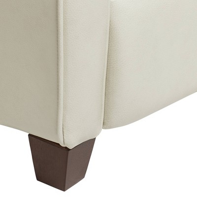 Livorno Pearl Leather Push Recliner Chair in Modern Style