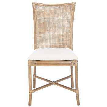 Chiara Rattan Accent Chair W/ Cushion - White/Grey White Wash - Safavieh.