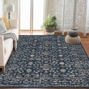 Coolmee Washable Area Rug Antique Distressed Rugs for Living Room Vintage Non Slip Modern Bedroom Carpet Stain Resistant Rug - 1 of 4