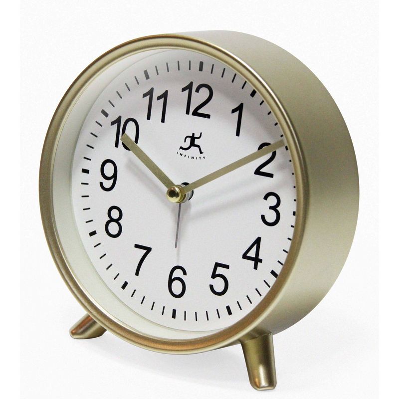 6&#34; Tabletop Alarm Clock Matte Gold - Infinity Instruments, 5 of 11