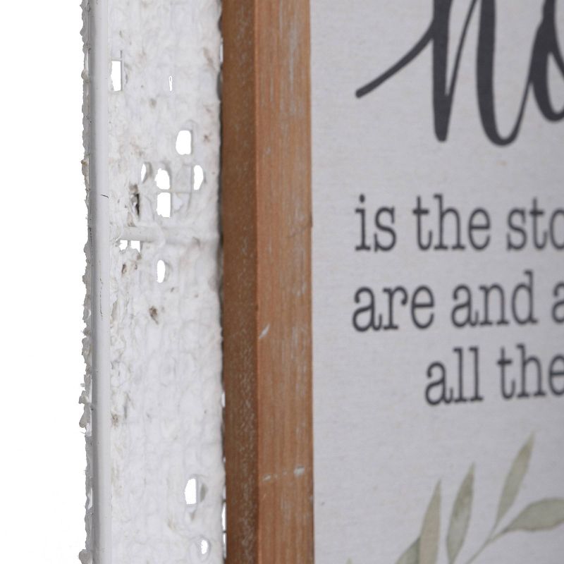 Metal Home Story Vintage Design Tray Hanging Printed Sentiment Framed Wall Canvas - StyleCraft, 6 of 8
