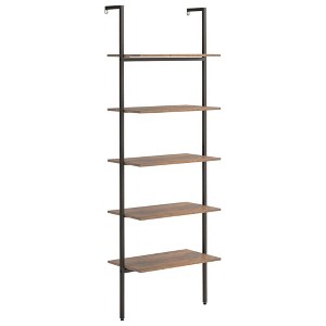 vidaXL 5-Tier Leaning Shelf Storage Bookshelf Rack for Living Room - 1 of 4