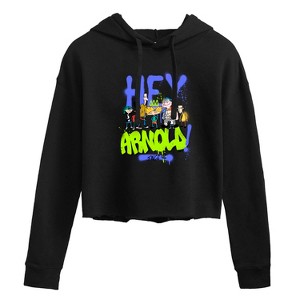 Women's - Hey Arnold! - Retro Arnold Since 96 Cropped Graphic Hoodie - 1 of 3