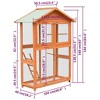 vidaXL Bird Cage Solid Pine & Fir Wood 49.4"x23.4"x64.6" - 4 of 4