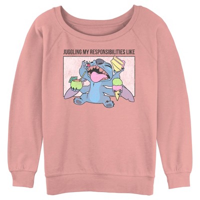 Juniors Womens Lilo & Stitch Juggling my Responsibilities Like Sweatshirt