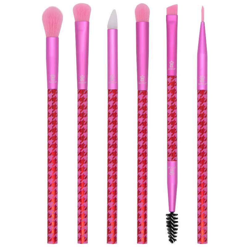 MODA Brush Keep It Classy Metallic Pink 7pc Eye Flip Makeup Brush Set., 2 of 12