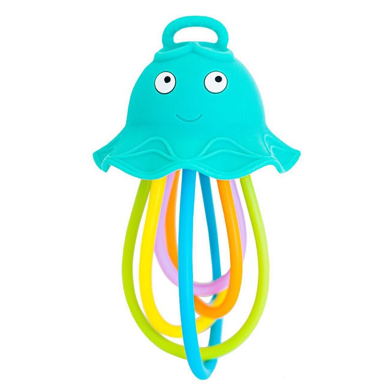 Baby Banana Lil&#39; Squish Jellyfish Sensory Rattle &#38; Teething Toy, 1 of 9