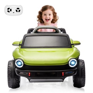 12V Ride on Car with Parental Remote Control, Electric Ride on Vehicle Toy for Kids, Toddler  Ride on Toy with LED Light & Music for Boys Girls - 1 of 4