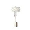 28" Legeme Mid-Century Danish 2 Light Pull Chain Table Lamp: Bedside, Metal - Ore International - 2 of 4