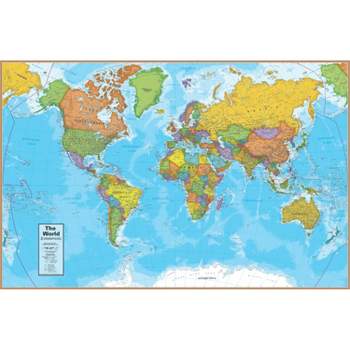 Hemispheres Scratch Off World 24 X 36 Laminated Wall Map : Target