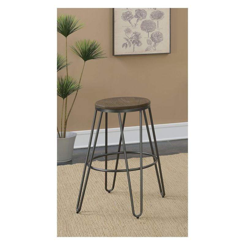 Set of 2 Puckard Contemporary Counter Height Barstools - HOMES: Inside + Out, 3 of 5