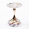 MAYEERTY Mermaid Tail End Table Modern Metal Round Side Table, Minimalist Table for Small Spaces, Living Room - 2 of 4