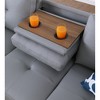 L-Shaped Sectional Sofas 3-Piece Sectional Sofa with Storage Ottoman, Cup Holders, and Toss Pillows - 4 of 4