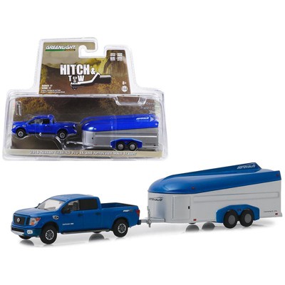 toy pickup truck and trailer