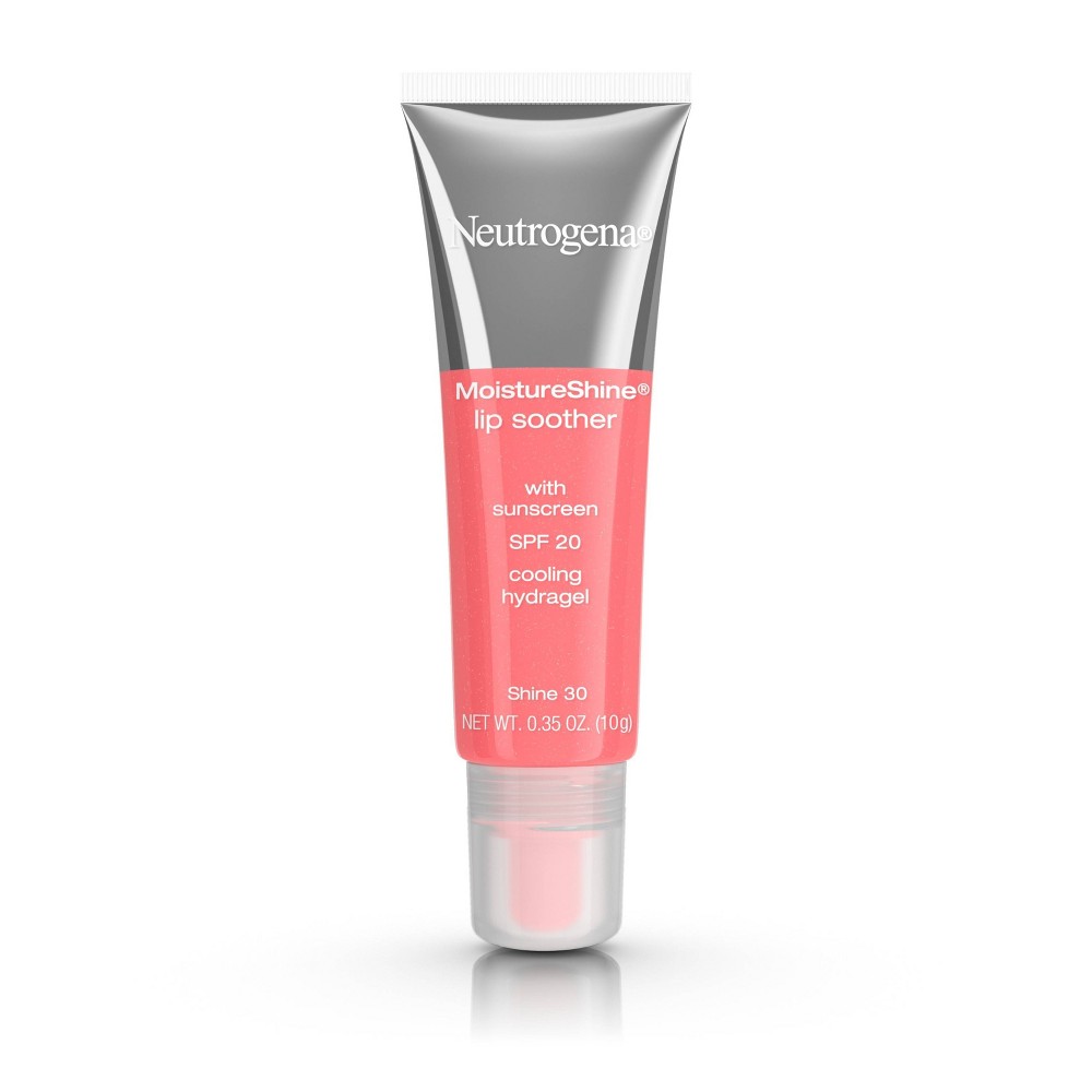 Photos - Lipstick & Lip Gloss Neutrogena Moisture Shine Lip Soother Gloss with Hydrating Glycerin & Soothing Cucumber for Dry Lips, SPF 20 - Silver - 0.35 