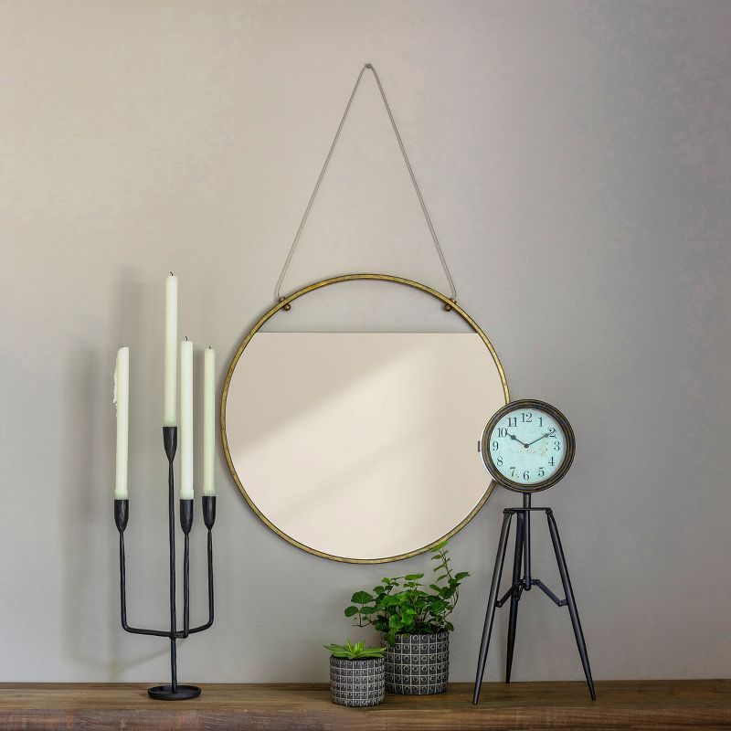 Park Hill Collection Gable Round Mirror, 2 of 3