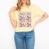 Simply Sage Market Women's Sunshine State of Mind Flowers Short Sleeve Relaxed Fit Cropped Tee - 3 of 4