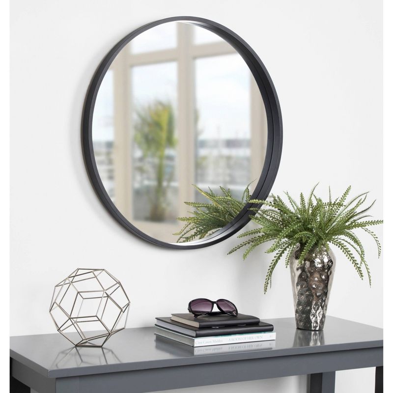 Travis Round Wood Accent Wall Mirror - Kate and Laurel All Things Decor, 6 of 13