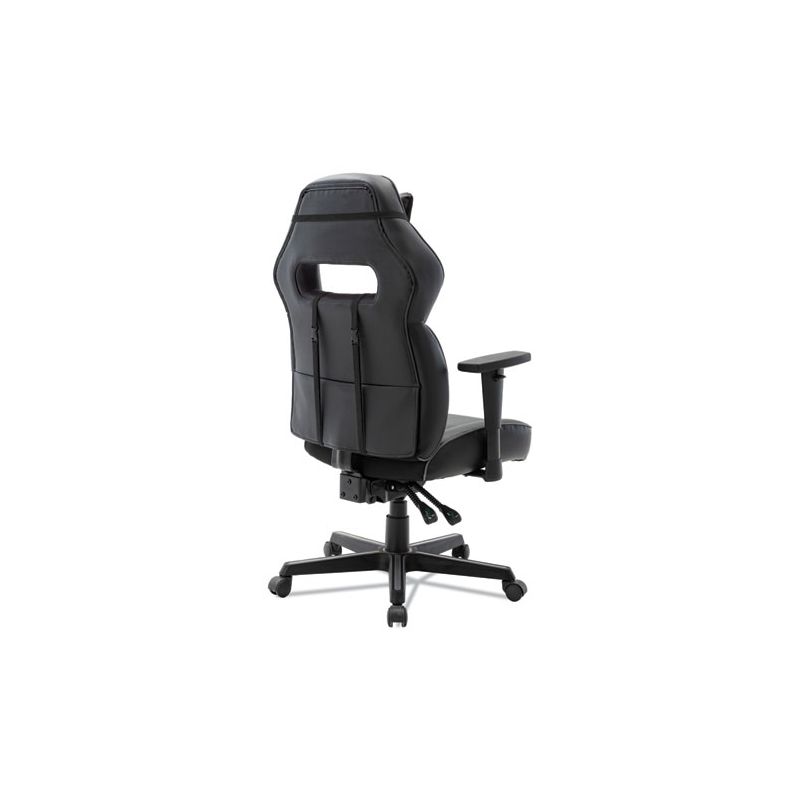 Alera Racing Style Ergonomic Gaming Chair, Supports 275 lb, 15.91" to 19.8" Seat Height, Black/Gray Trim Seat/Back, Black/Gray Base, 5 of 8