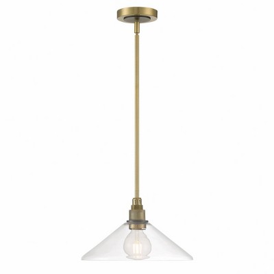 Norwell Lighting Charis 1 - Light Pendant in  Antique Brass/Oil Rubbed Bronze