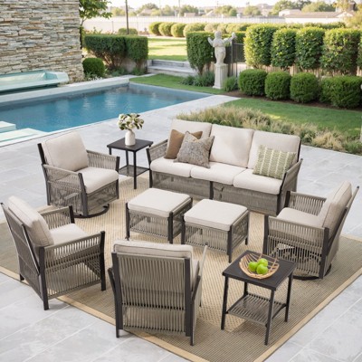 Buenhomino Patio Furniture Wicker Outdoor Conversation Set