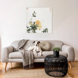 Amanti Art Insects and Flowers VI by Ju Lian Framed Canvas Wall Art Print - 1 of 4