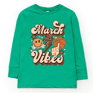 The Juniper Shop March Vibes Basketball Cheetah Youth Long Sleeve Tee - 1 of 4