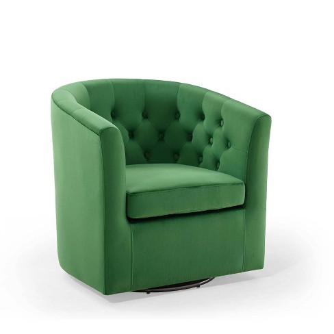 Tufted discount swivel armchair