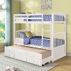 Twin Bunk Bed with Ladder, Safety Rail, Twin Trundle Bed with 3 Drawers for Teens Bedroom, Guest Room Furniture - 2 of 4