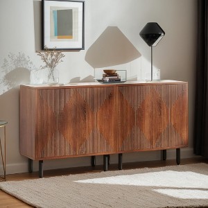 Hommoo 59" Modern Sideboard Buffet Storage Cabinet with Doors - 1 of 4