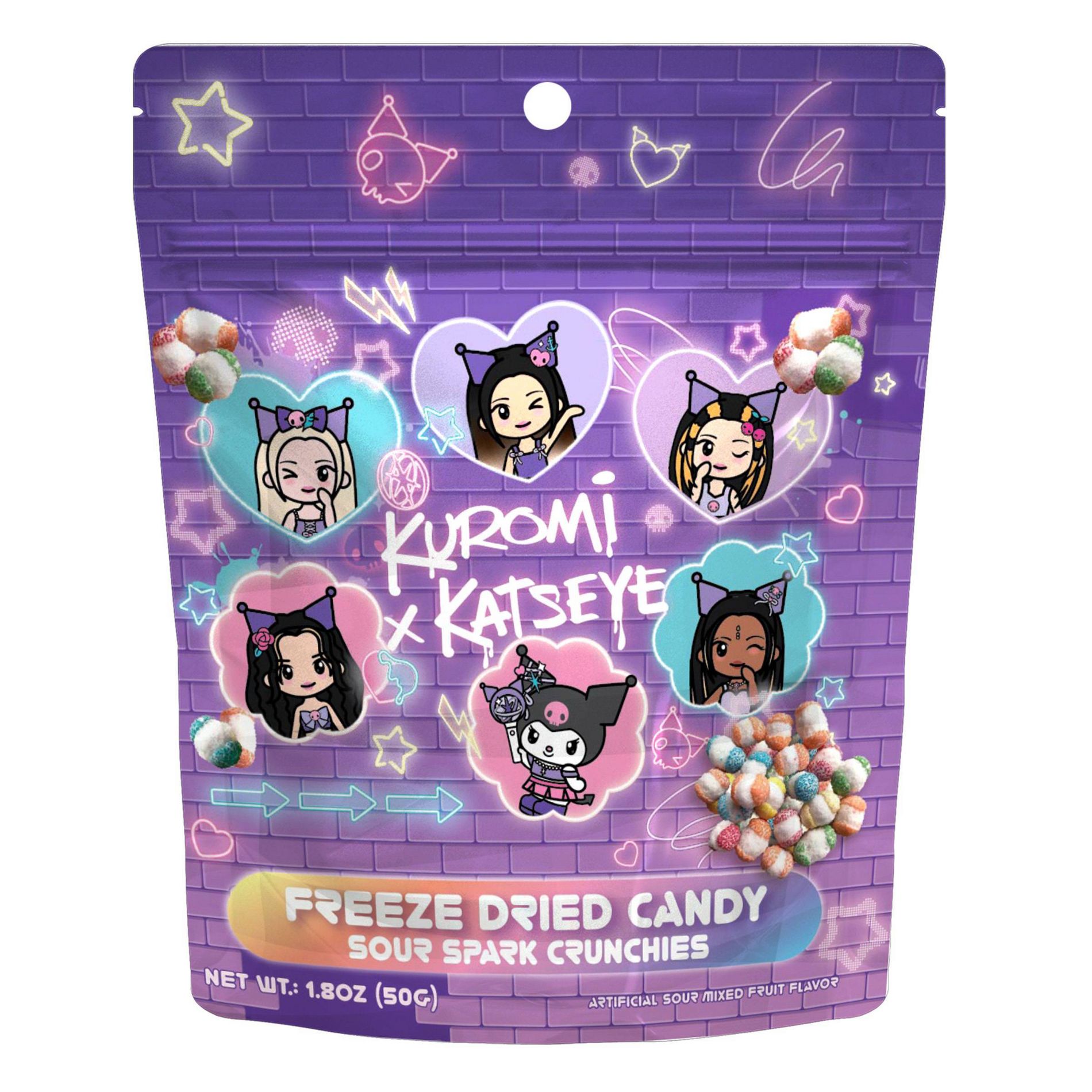 Kuromi x KATSEYE Freeze Dried Candy Sour Spark Crunchies