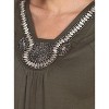 Women's Embellished V-Neck Fenella Top Tunic - White Mark - 2 of 3